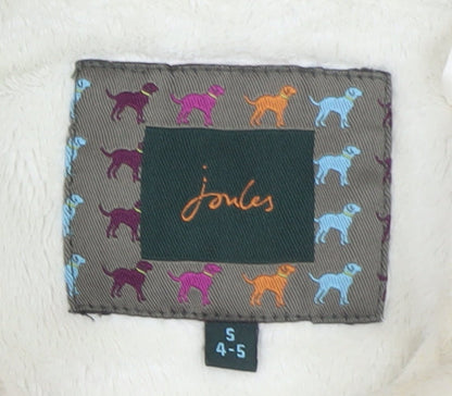 Joules Girls Green Quilted Waistcoat Gilet 4-5 Years Lined Padded Bodywarmer