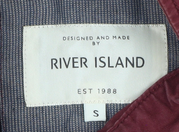 Mens UK Size S River Island Red Bomber Jacket