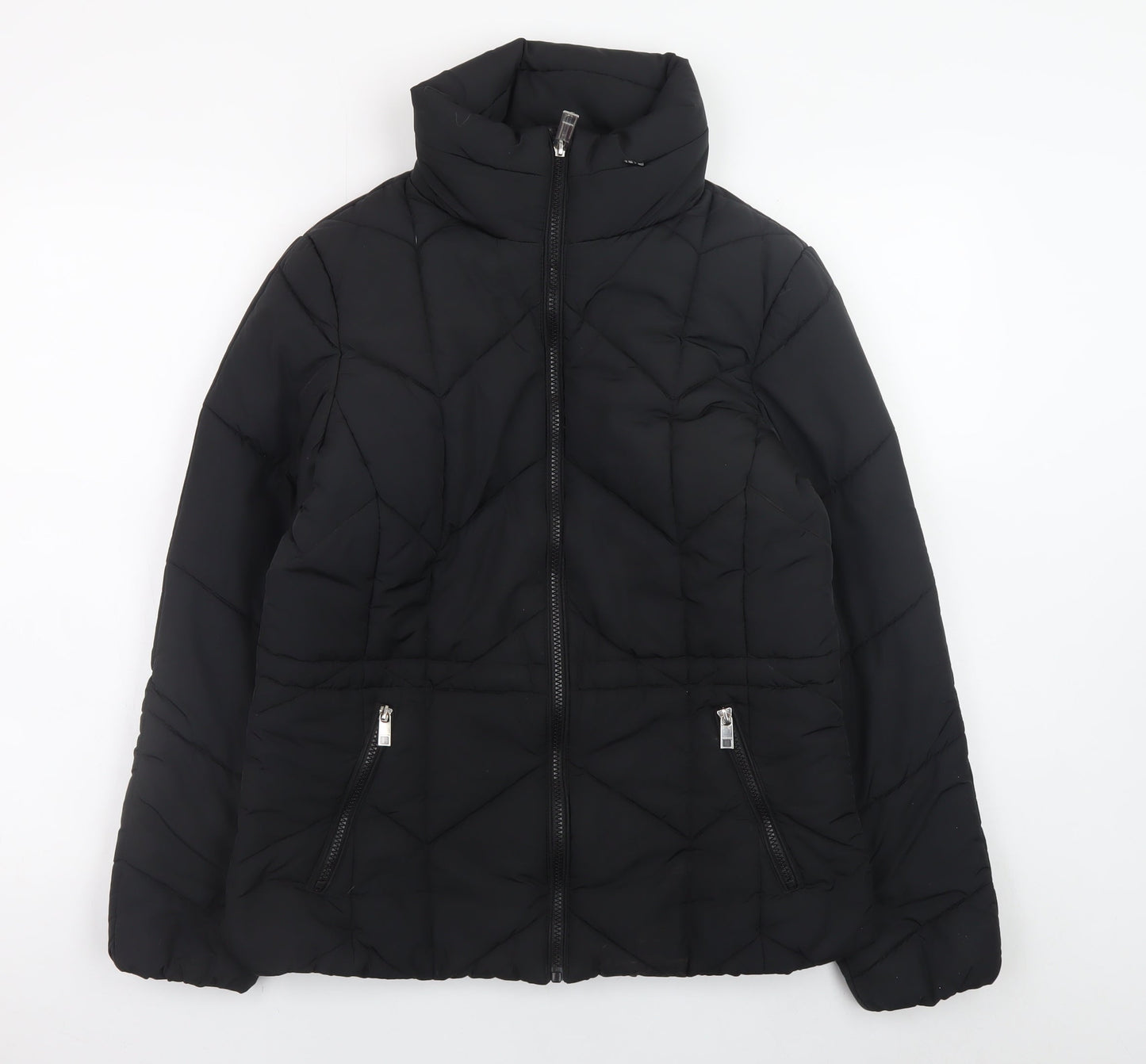 Womens UK Size 10 Marks and Spencer Black Puffer Jacket