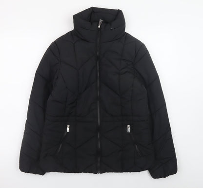 Womens UK Size 10 Marks and Spencer Black Puffer Jacket