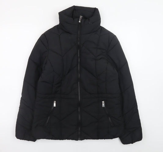 Womens UK Size 10 Marks and Spencer Black Puffer Jacket