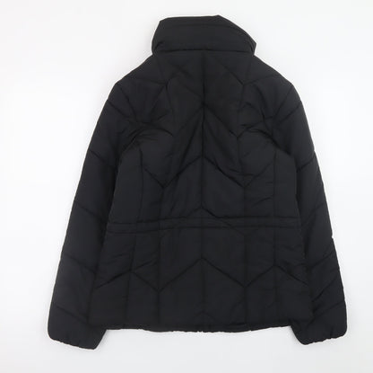 Womens UK Size 10 Marks and Spencer Black Puffer Jacket