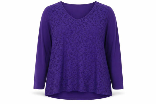 Womens UK Size XL Together Purple Tunic Blouse