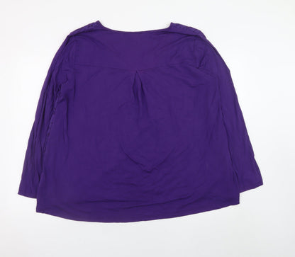 Womens UK Size XL Together Purple Tunic Blouse