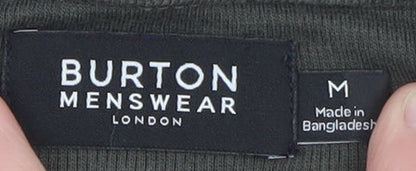Burton Menswear Men's Green Long Sleeve Cotton Polo Shirt M