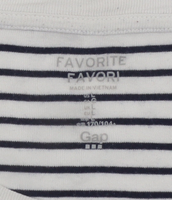 Womens UK Size L Gap White Basic T-Shirt