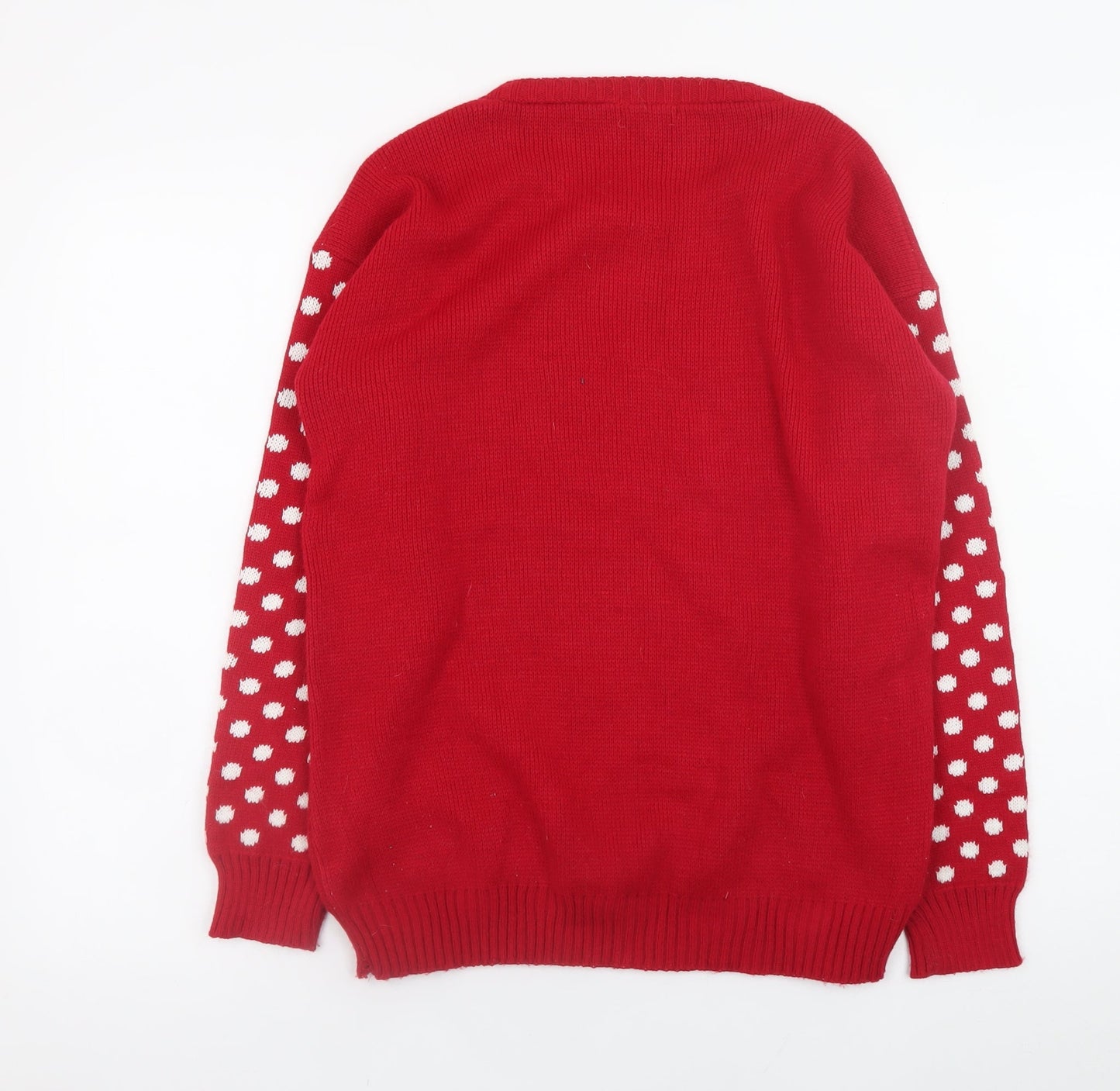 Womens UK Size S Boohoo Red Pullover Jumper