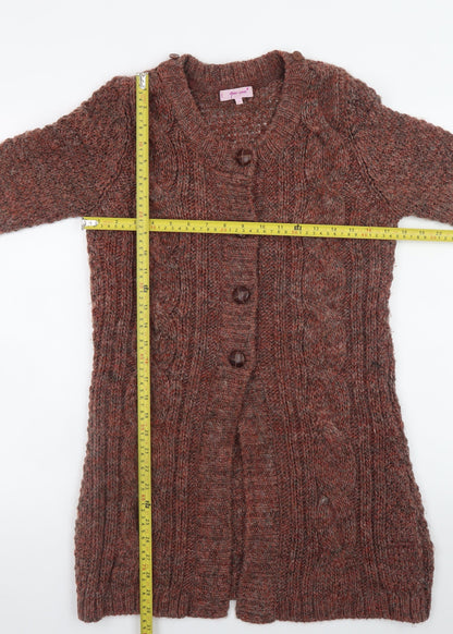 Womens UK Size S Marks and Spencer Brown Cardigan Jumper