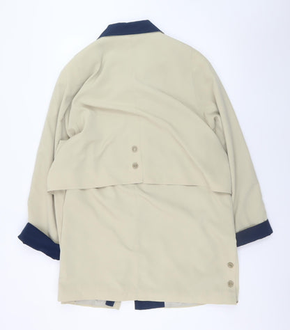 Klass Collection Women's Beige Mid-Length Coat Size 16 Polyester Lined