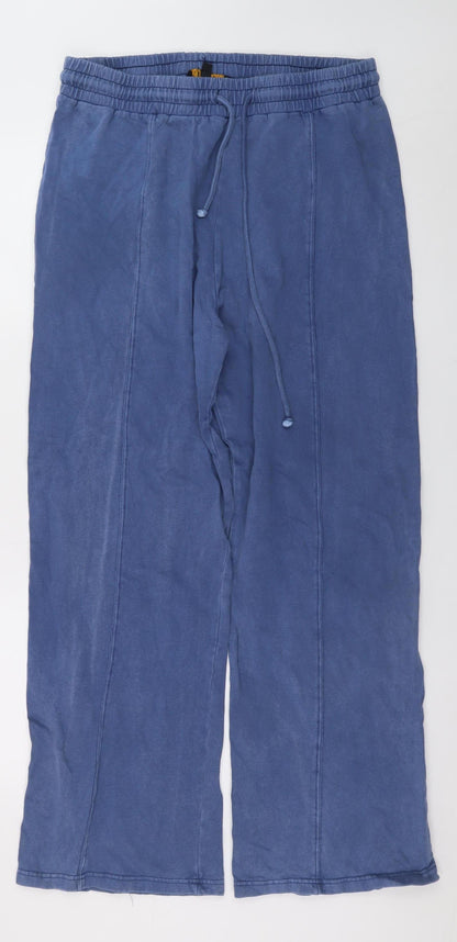Mens UK Size L Rising Relaxed Fit Sweatpants Blue Trousers