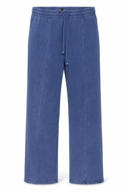Mens UK Size L Rising Relaxed Fit Sweatpants Blue Trousers