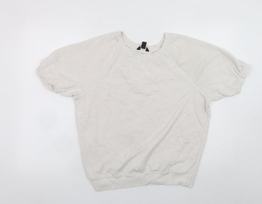 Buffalo David Bitton Women’s Ivory Short Sleeve Crew Neck T-Shirt M