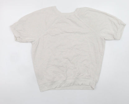 Buffalo David Bitton Women’s Ivory Short Sleeve Crew Neck T-Shirt M