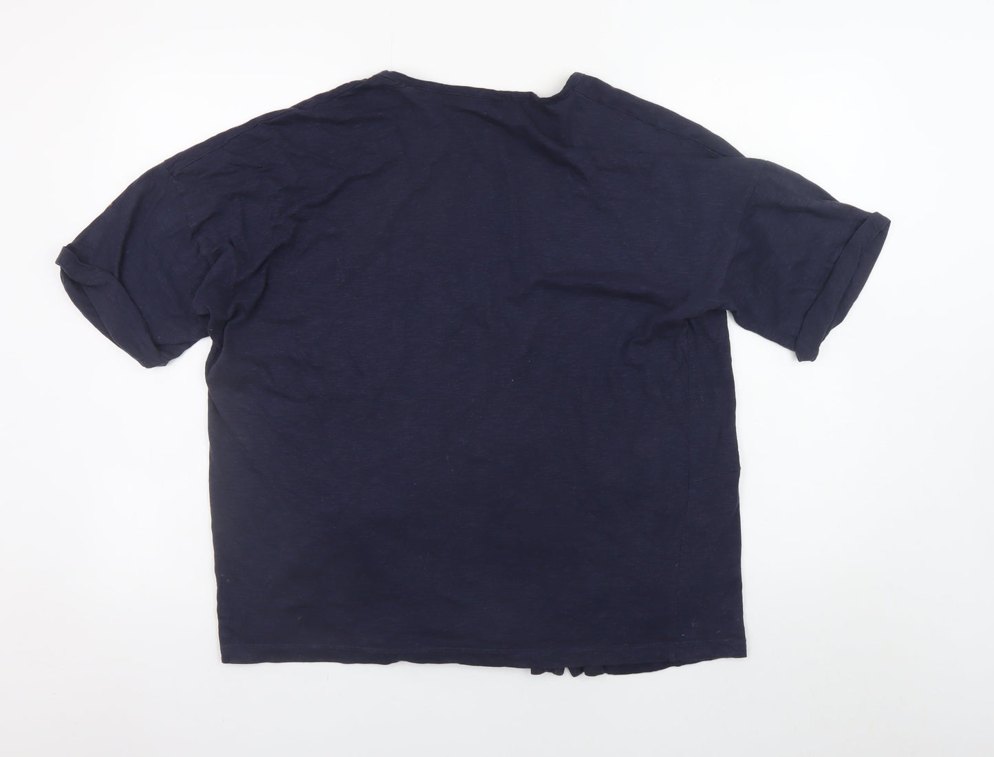 Womens UK Size 12 Topshop Blue Basic Button-Up