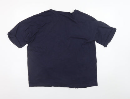 Womens UK Size 12 Topshop Blue Basic Button-Up