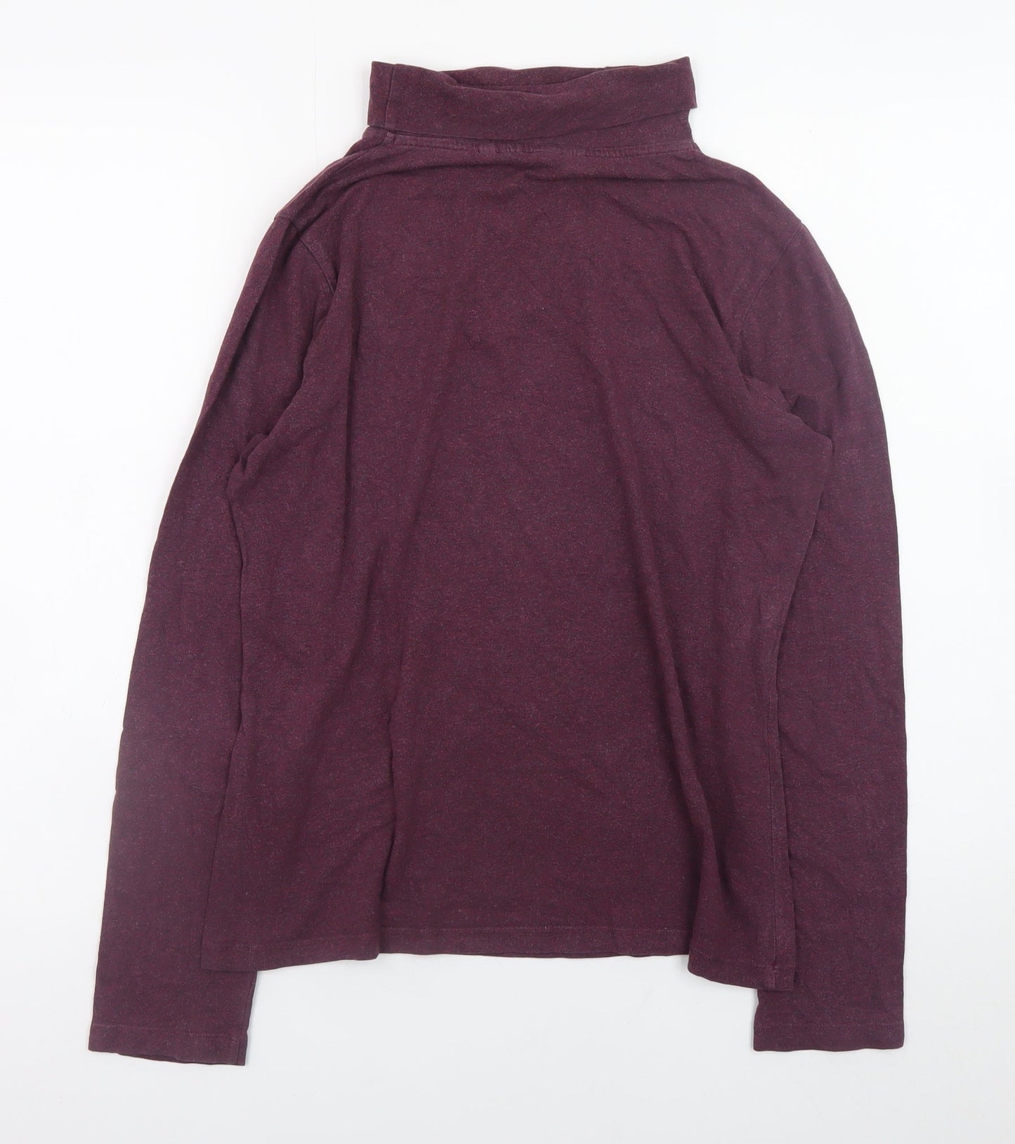 Seasalt Cornwall Womens Purple Roll Neck Long Sleeve Cotton Top Size 14