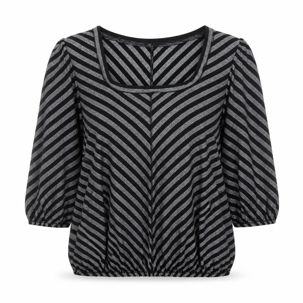 Womens UK Size L Studio M Grey Jersey Blouse