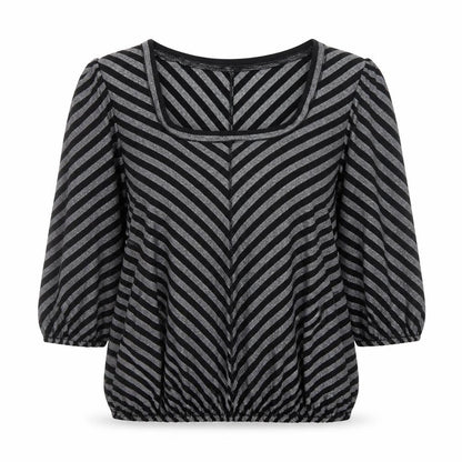 Womens UK Size L Studio M Grey Jersey Blouse