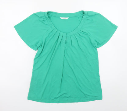Womens UK Size 8 Marks and Spencer Green Basic T-Shirt