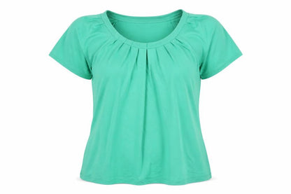 Womens UK Size 8 Marks and Spencer Green Basic T-Shirt