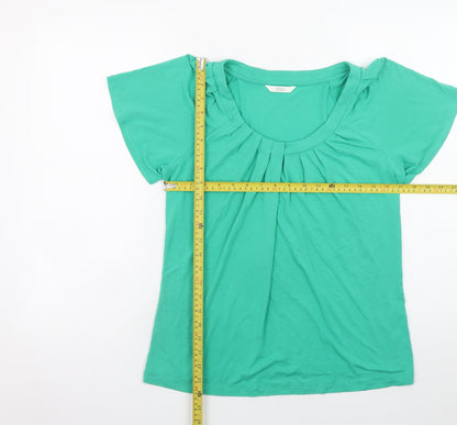 Womens UK Size 8 Marks and Spencer Green Basic T-Shirt