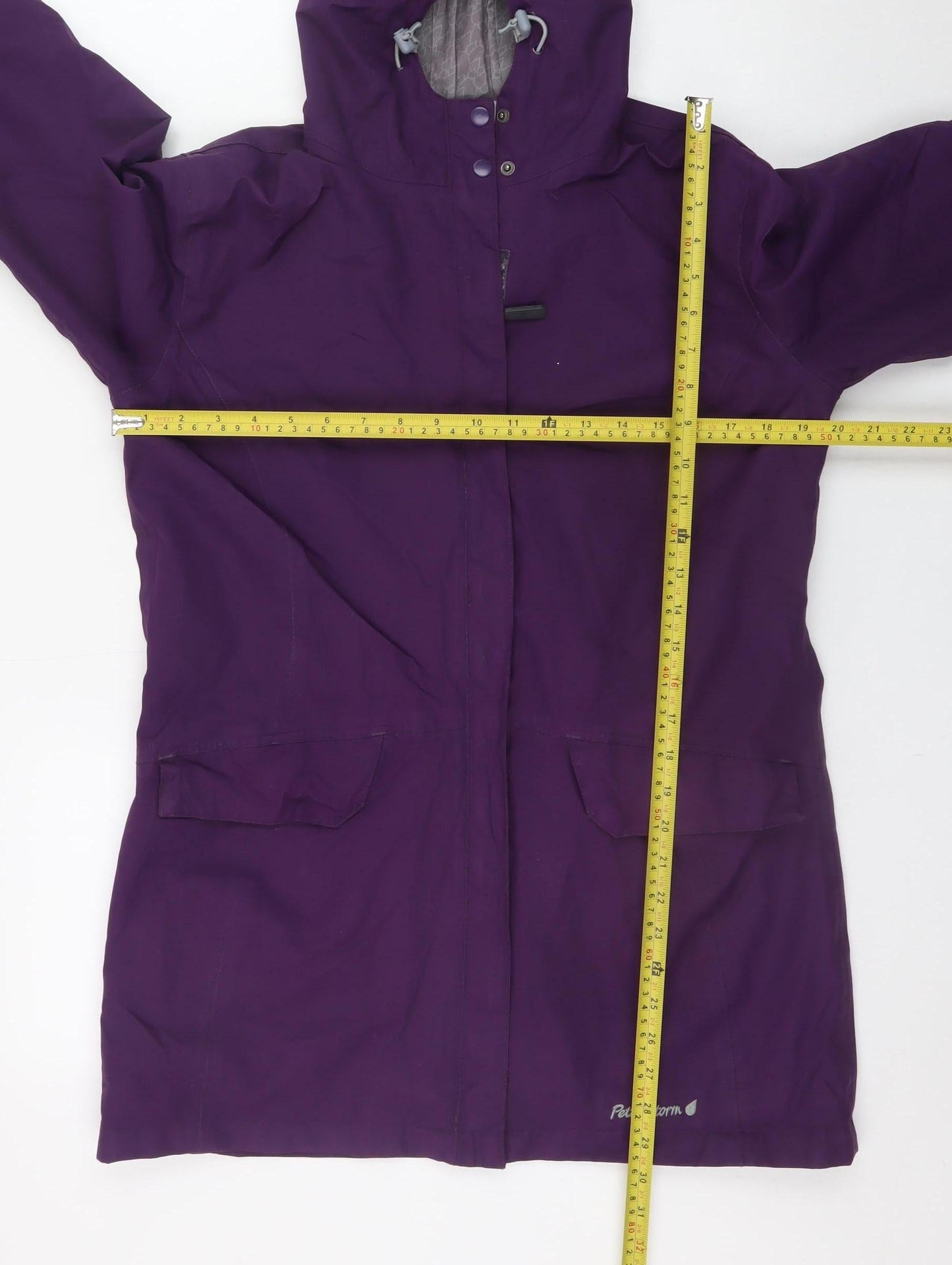 Peter Storm Women's Purple Waterproof Hooded Rain Jacket Size 12