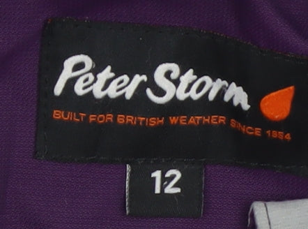 Peter Storm Women's Purple Waterproof Hooded Rain Jacket Size 12
