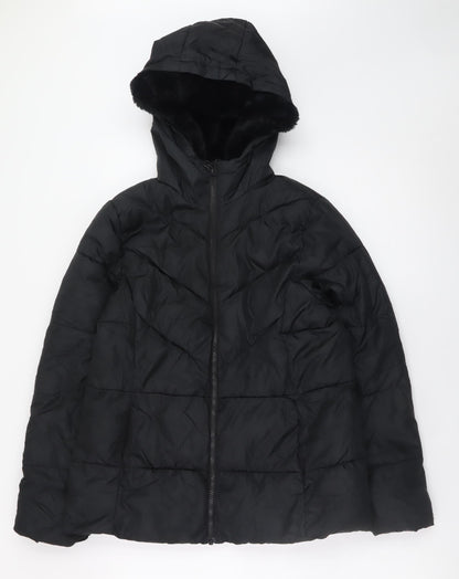Womens UK Size 14 Wonder Nation Black Puffer Jacket