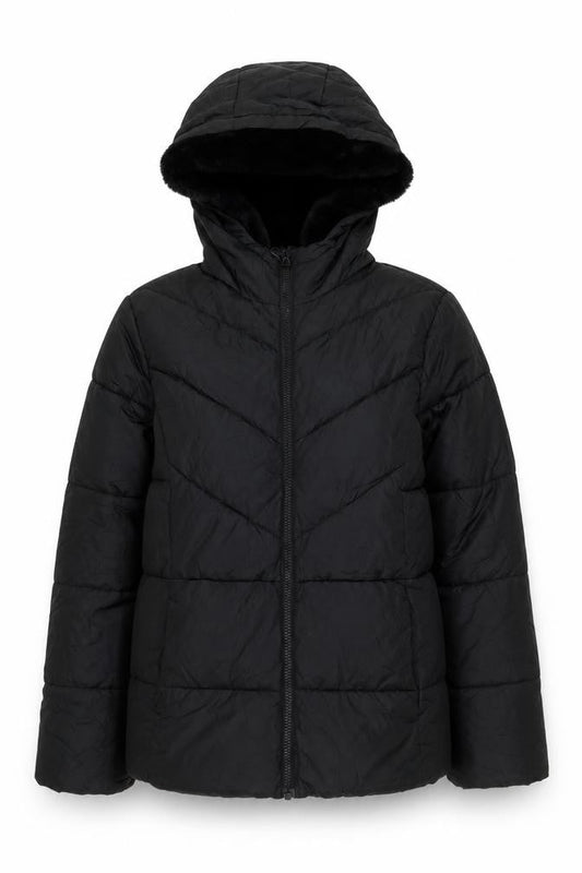 Womens UK Size 14 Wonder Nation Black Puffer Jacket