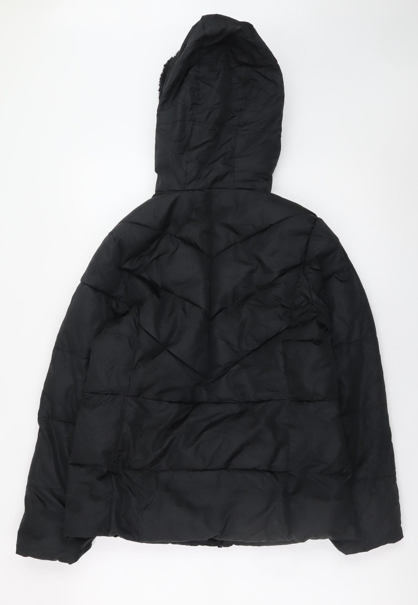 Womens UK Size 14 Wonder Nation Black Puffer Jacket
