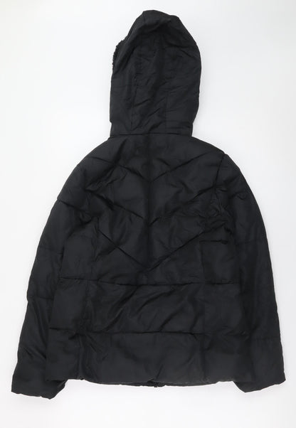 Womens UK Size 14 Wonder Nation Black Puffer Jacket