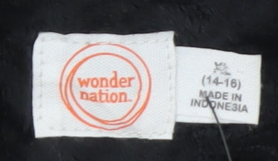 Womens UK Size 14 Wonder Nation Black Puffer Jacket