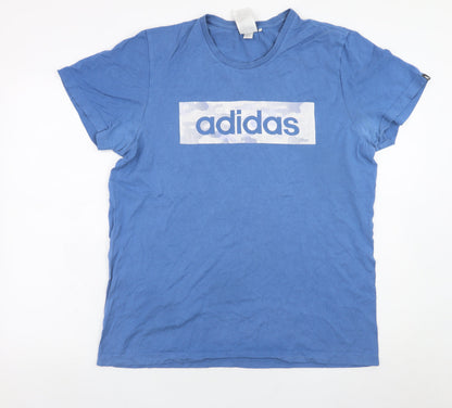 Mens UK Size M adidas Blue  T-Shirt
