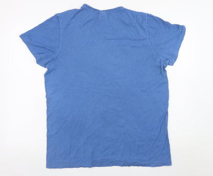 Mens UK Size M adidas Blue  T-Shirt
