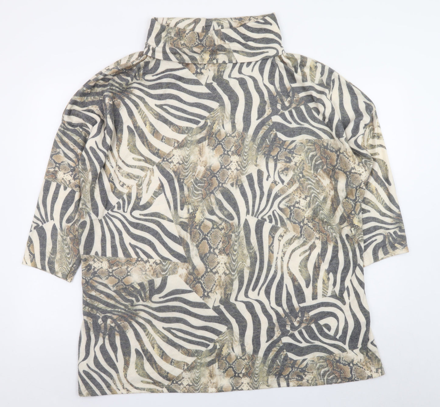 Womens UK Size 2XL Viola Borghi Multicoloured Tunic Blouse
