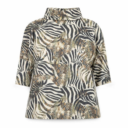 Womens UK Size 2XL Viola Borghi Multicoloured Tunic Blouse