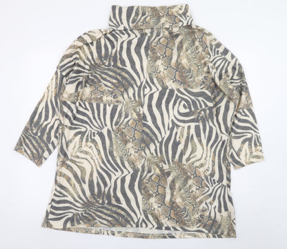 Womens UK Size 2XL Viola Borghi Multicoloured Tunic Blouse