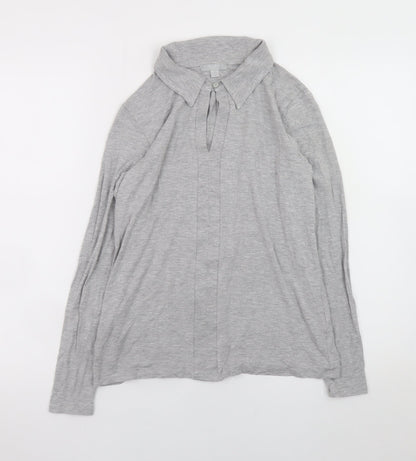 Womens UK Size 14 PURE Collection Grey Basic Blouse