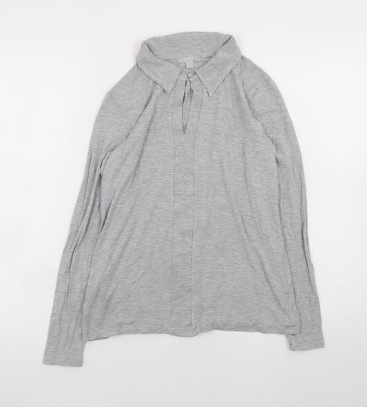 Womens UK Size 14 PURE Collection Grey Basic Blouse