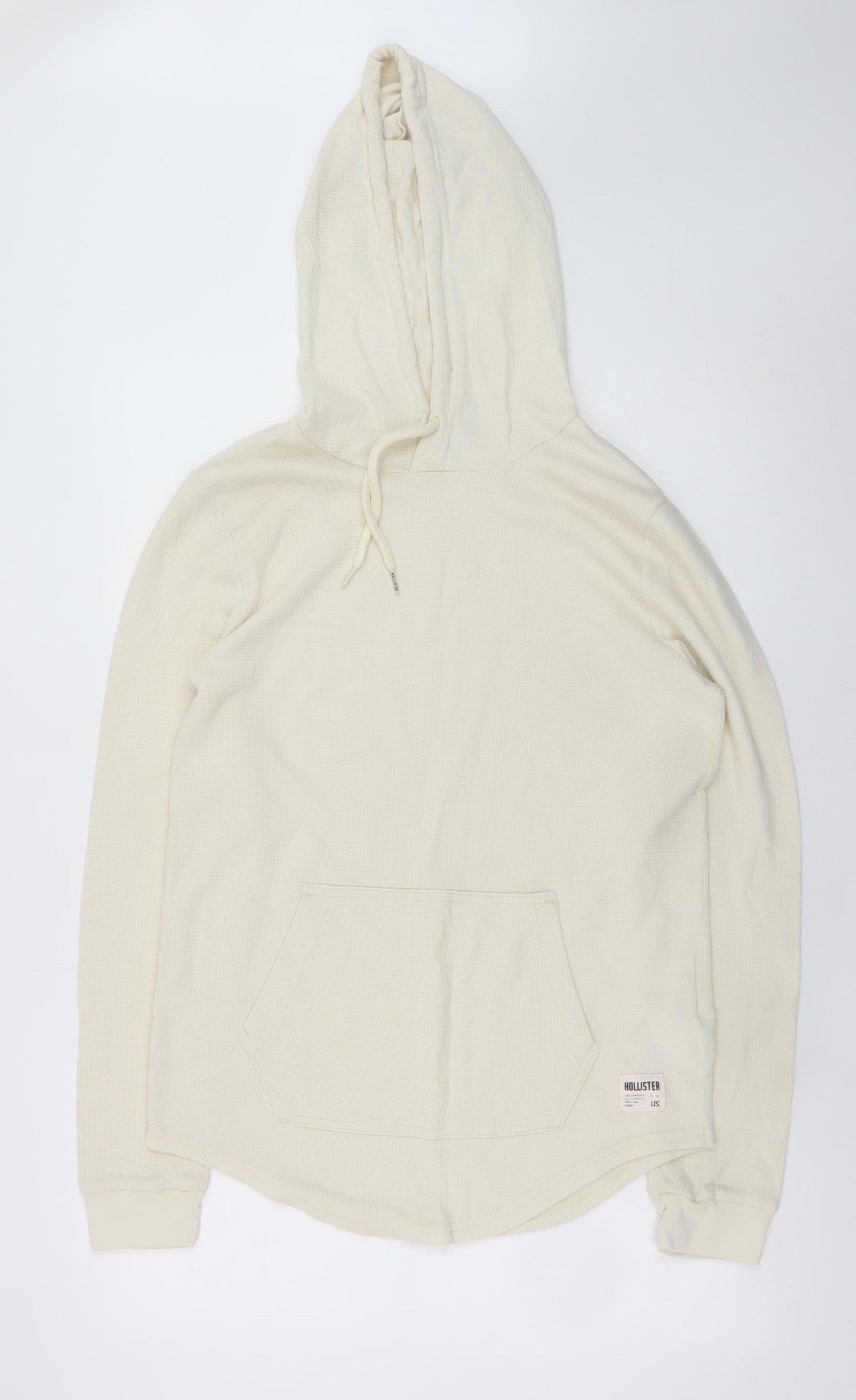 Mens UK Size S Hollister Beige Pullover Hoodie