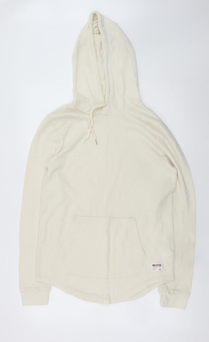 Mens UK Size S Hollister Beige Pullover Hoodie