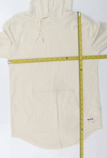 Mens UK Size S Hollister Beige Pullover Hoodie