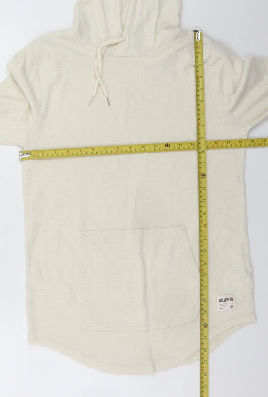 Mens UK Size S Hollister Beige Pullover Hoodie