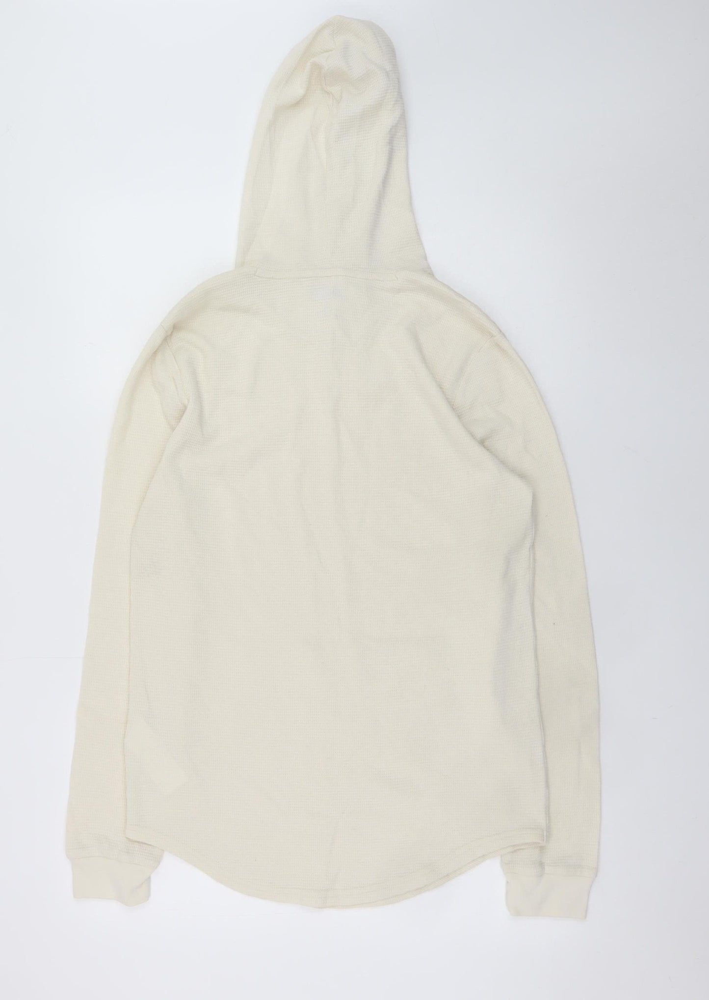 Mens UK Size S Hollister Beige Pullover Hoodie