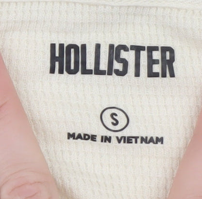 Mens UK Size S Hollister Beige Pullover Hoodie