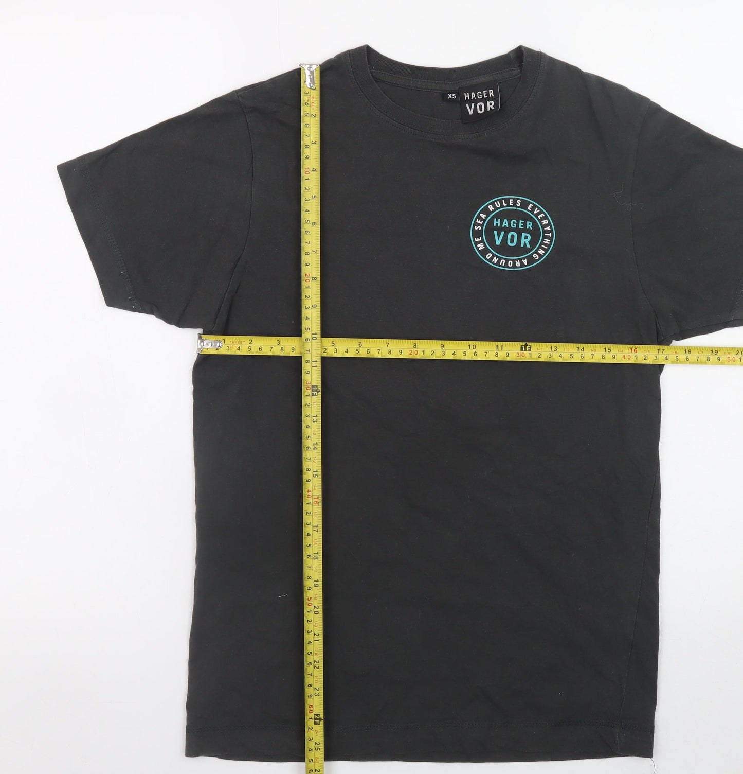 Mens UK Size XS Hager Vor Black  T-Shirt