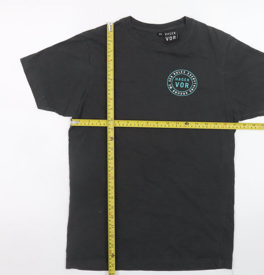 Mens UK Size XS Hager Vor Black  T-Shirt