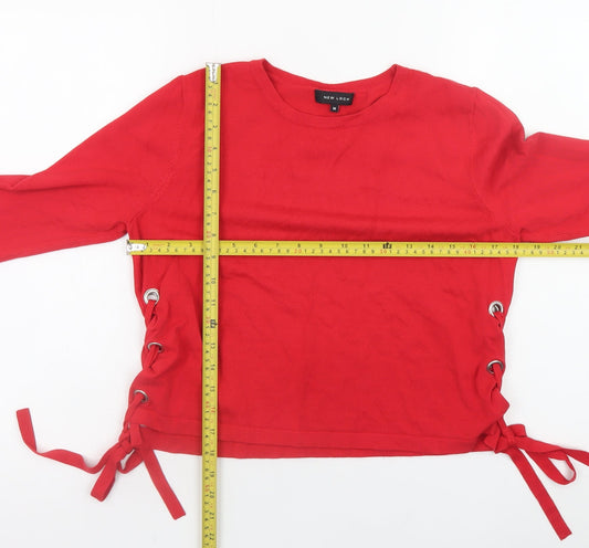 Womens UK Size M New Look Red Pullover Jumper
