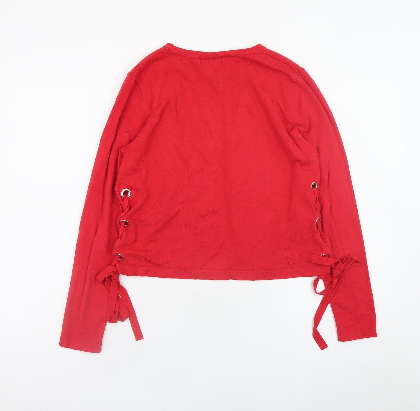 Womens UK Size M New Look Red Pullover Jumper