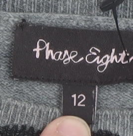 Womens UK Size 12 Phase Eight Grey Pullover Jumper
